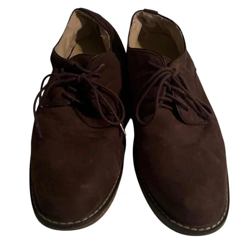 Old Navy Men's Size 9 Faux-Suede Bucks Dress Shoes Dark Brown Chocolate Brown
